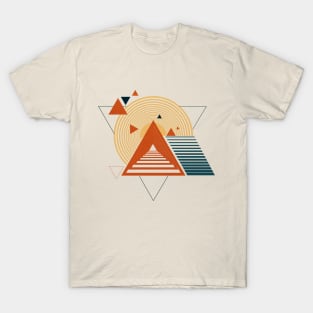 Mountain geometric horizont minimal T-Shirt